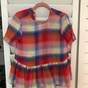 Plaid, multi-color adorable shirt